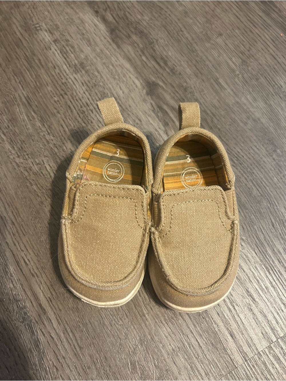 Baby Canvas Slip-On Shoes in Tan